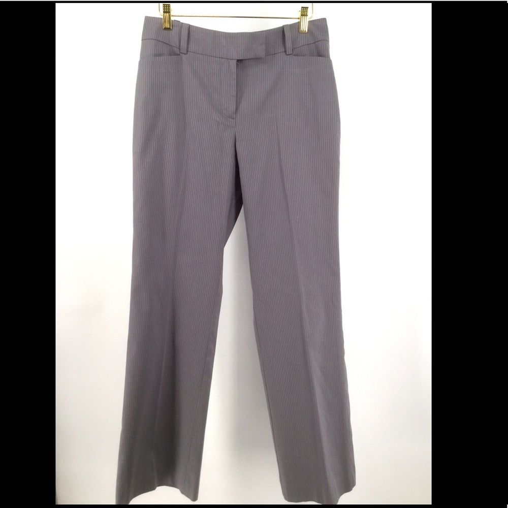 Ann Taylor Curvy Size 6 Grey Pin Stripe Slacks